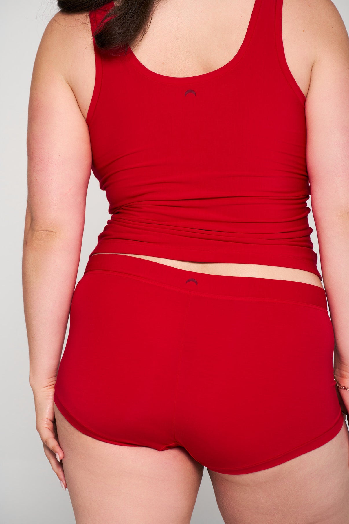 Power Play Red | Model is wearing size XL undie & XL top
