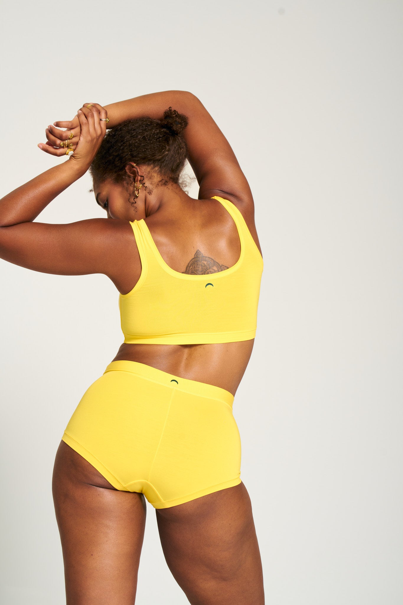 All Star Yellow | Model is wearing size L undie & M bra