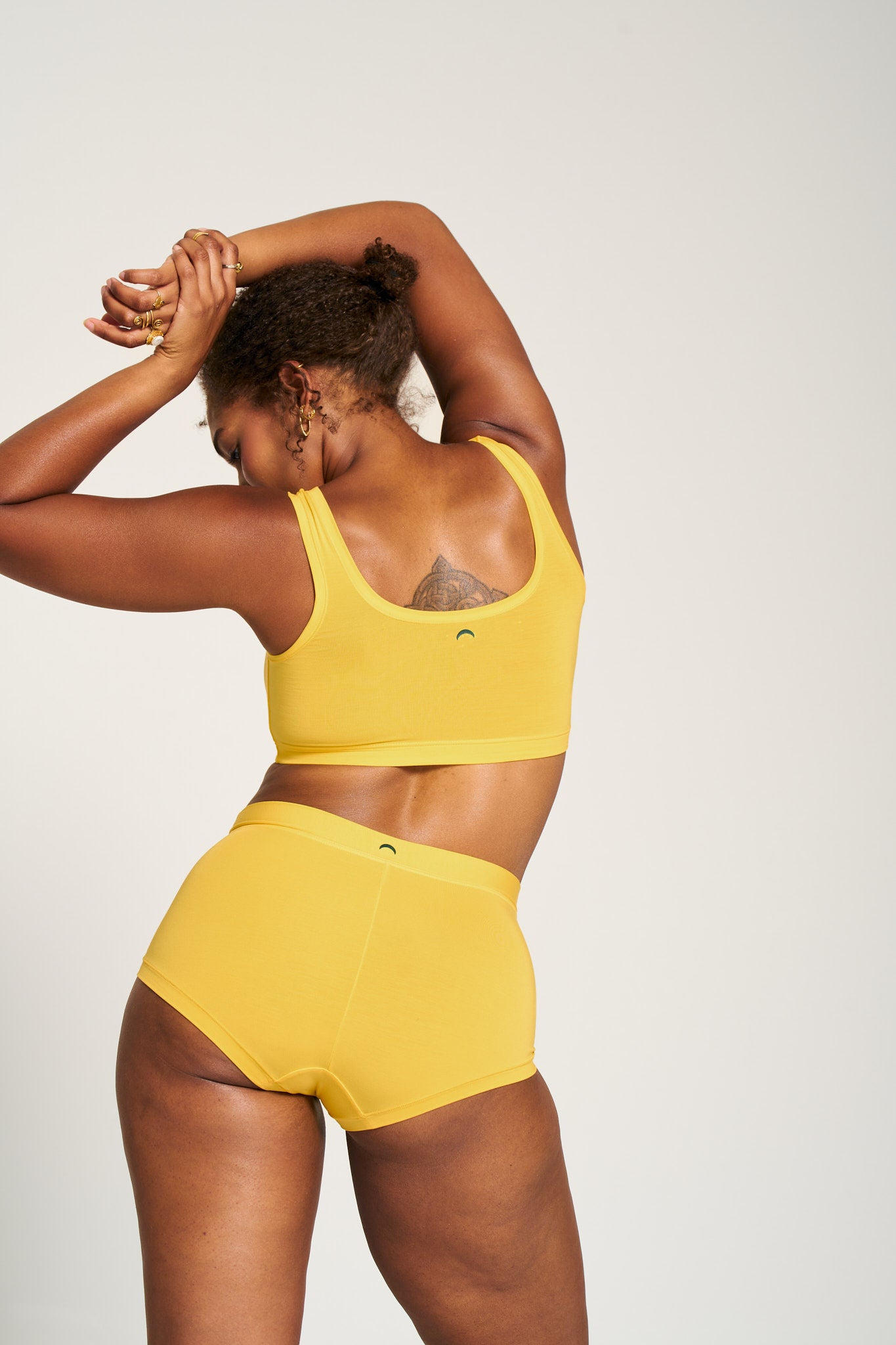 All Star Yellow | Model is wearing size L undie & M bra