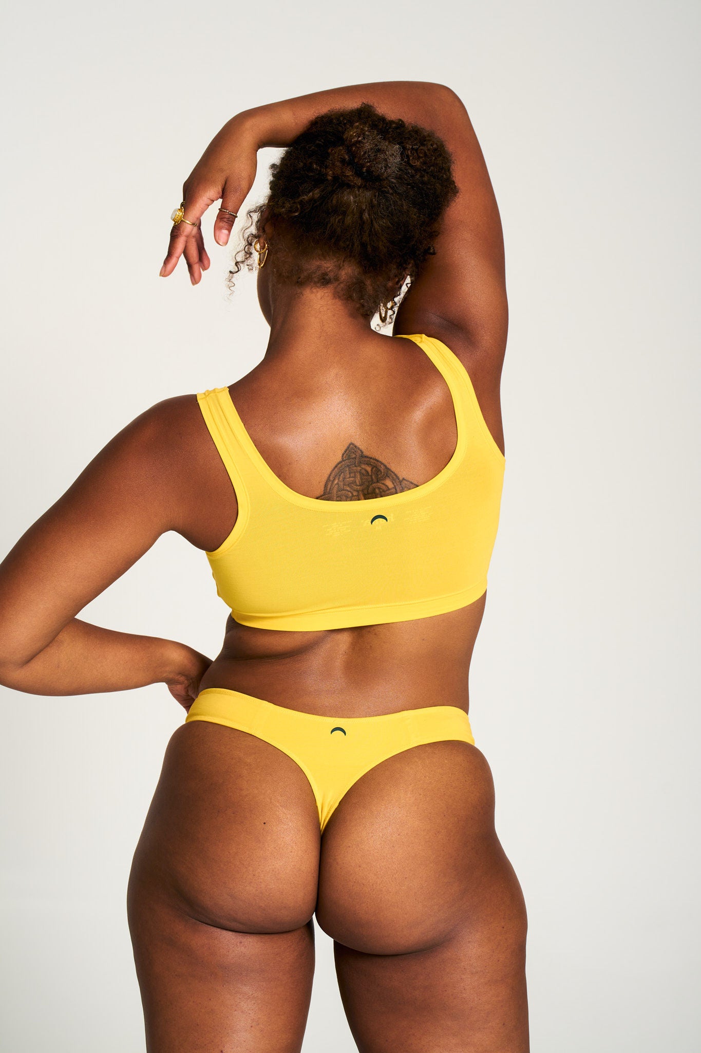 All Star Yellow | Model is wearing size L undie & M bra