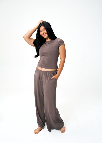 Iron | Model is size M top, L bottom and 5'10"