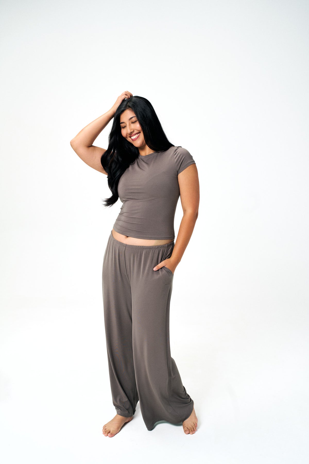 Iron | Model is size M top, L bottom and 5'10".