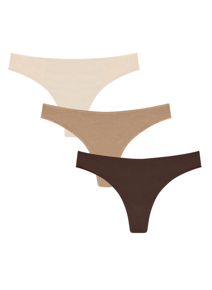 Lot de 3 strings taille basse