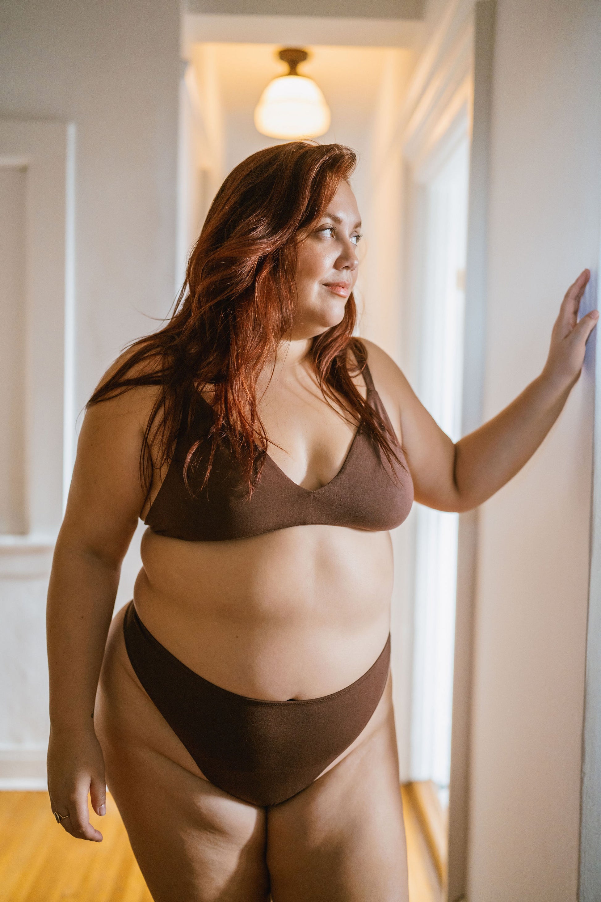 Brown | Model is wearing size 2XL