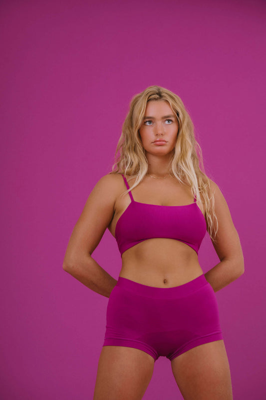 Berry | Model is wearing size M