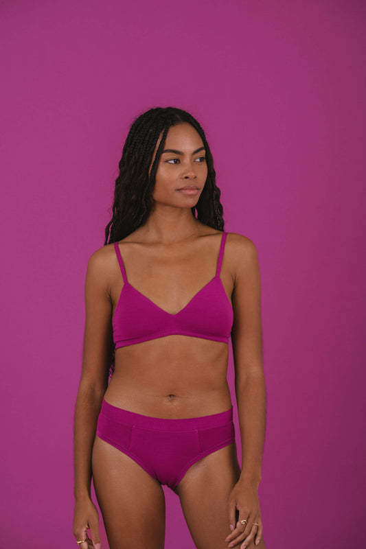 Berry | Model is wearing size XS