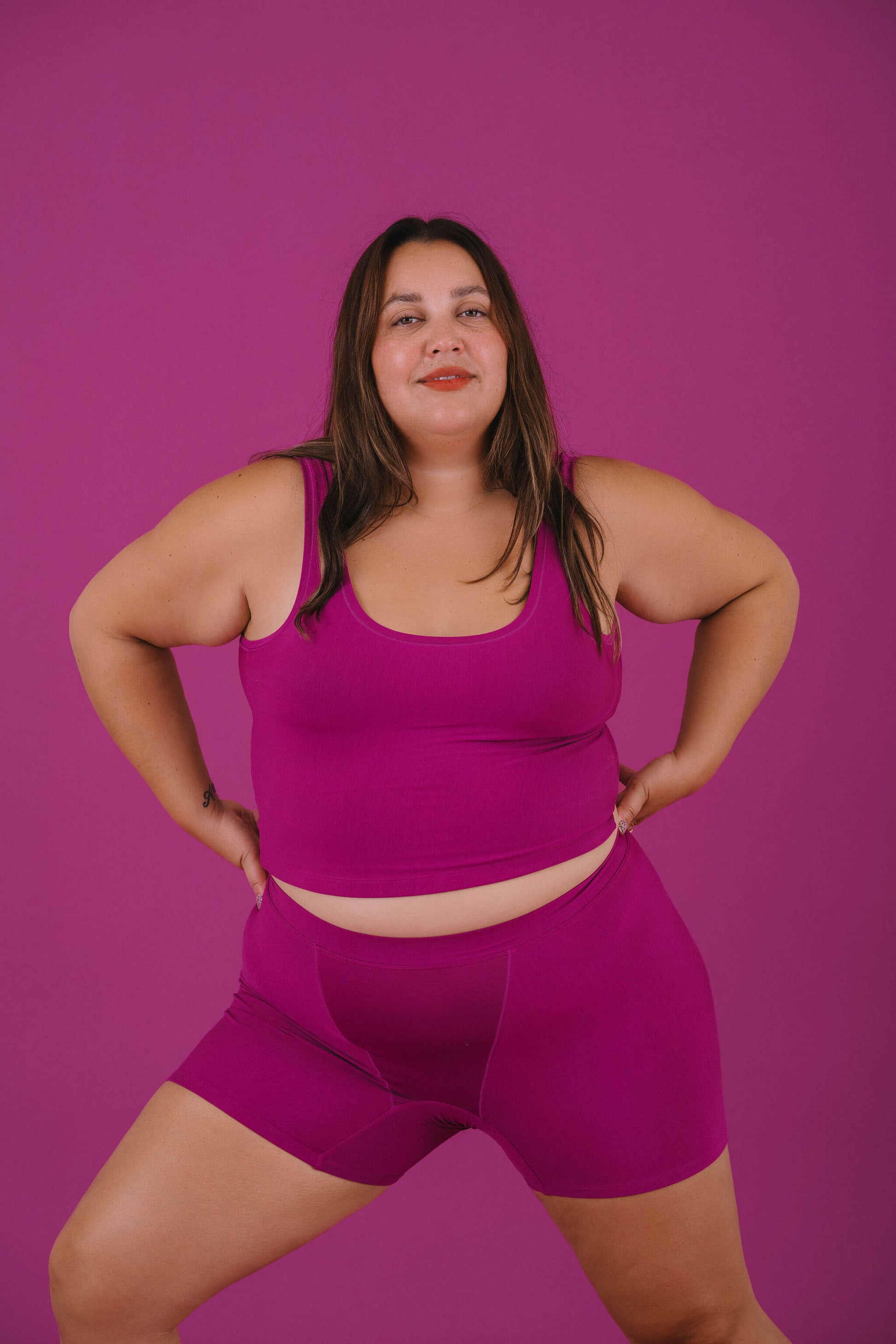 Berry | Model is wearing size 2XL