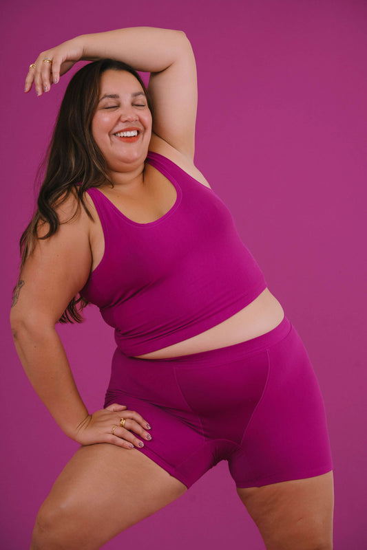 Berry | Model is wearing size 2XL