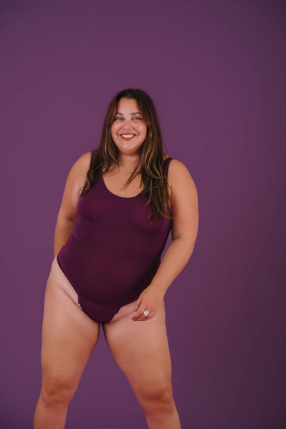 Plum | Model is wearing size 2XL