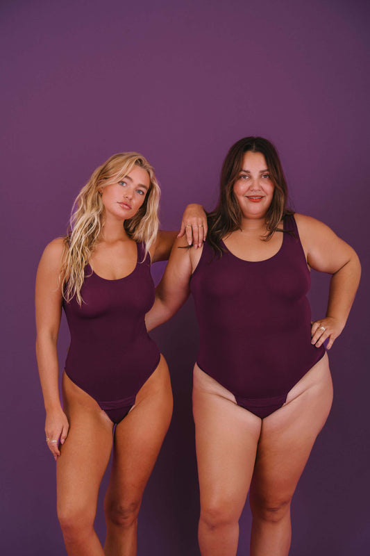 Plum | Model (L) is wearing size M, Model (R) is wearing size 2XL