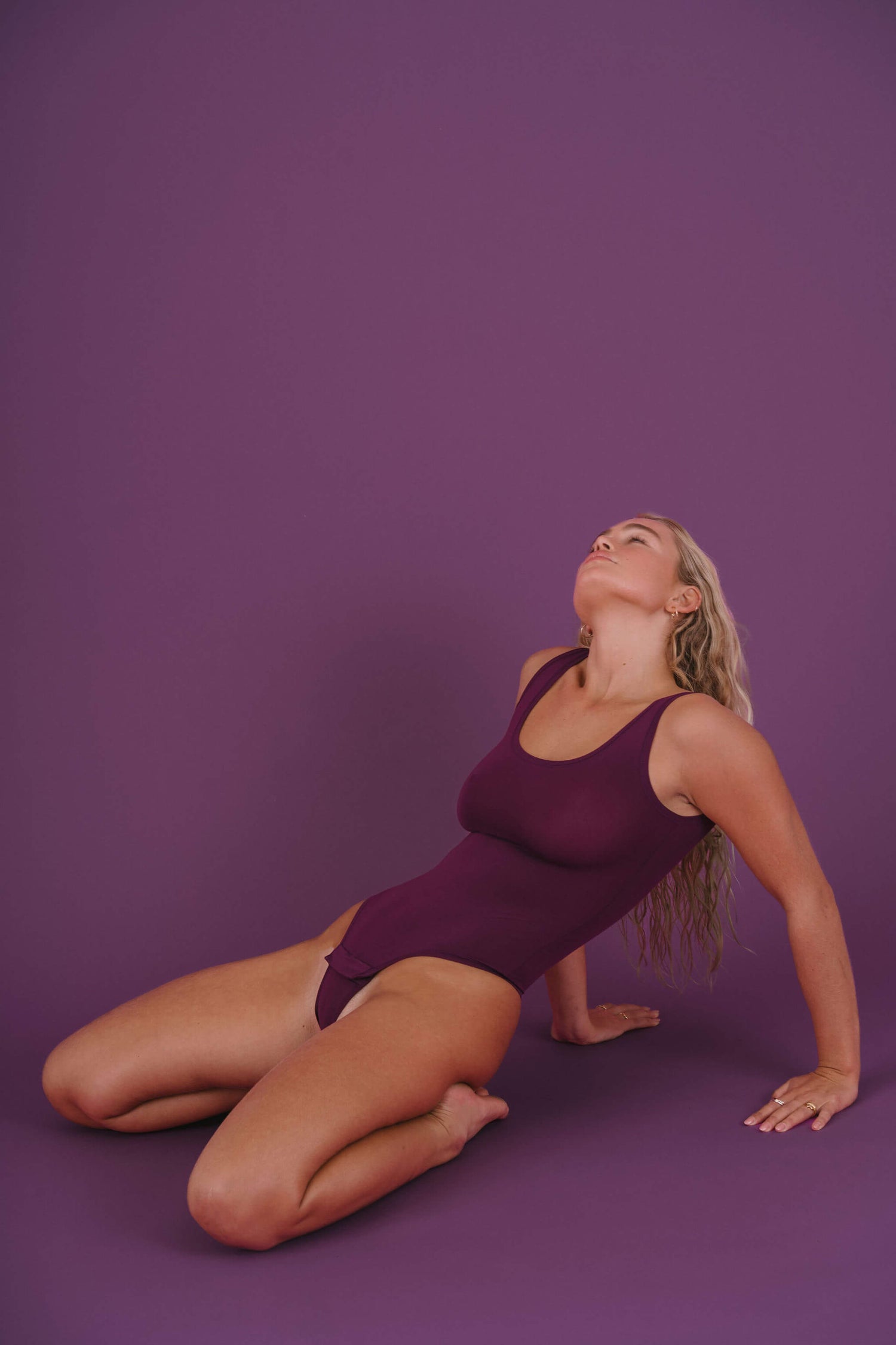 Plum | Model is wearing size M