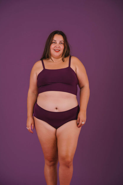 Plum | Model is wearing size 2XL