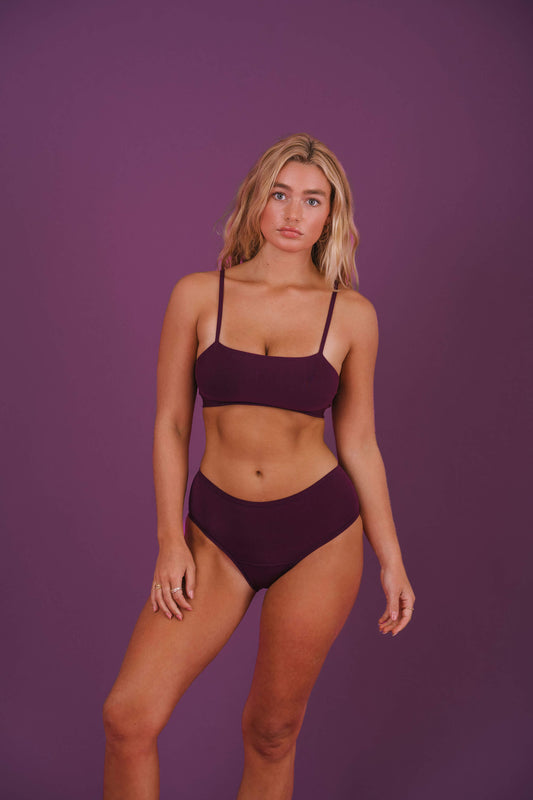 Plum | Model is wearing size M