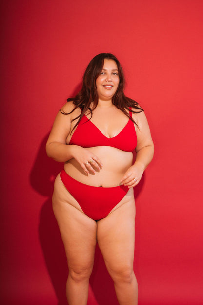 Red | Model is wearing size 2XL