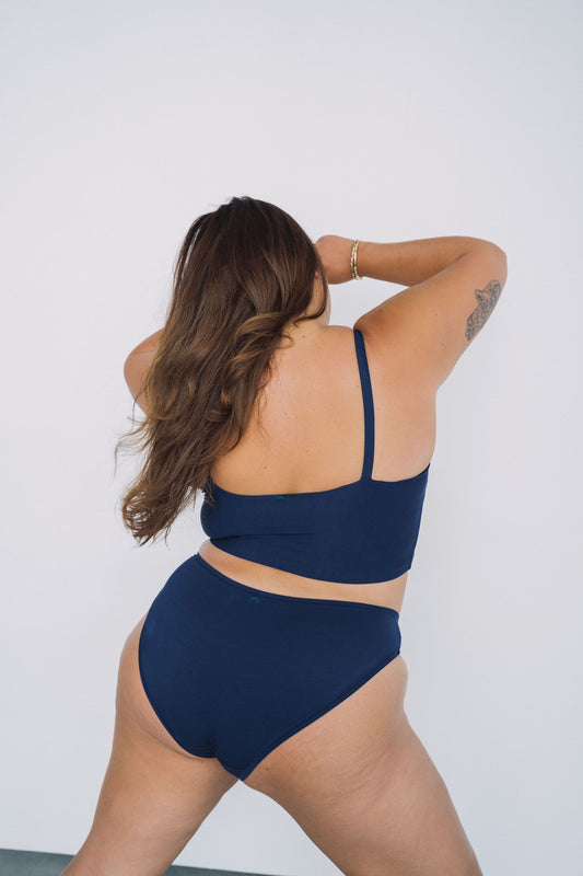 Navy | Model is wearing size 2XL