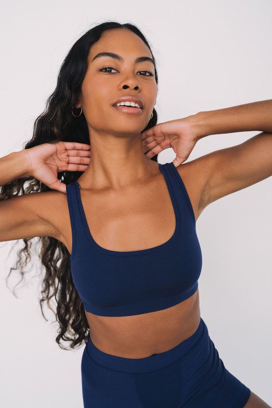 Navy | Model is wearing size XS