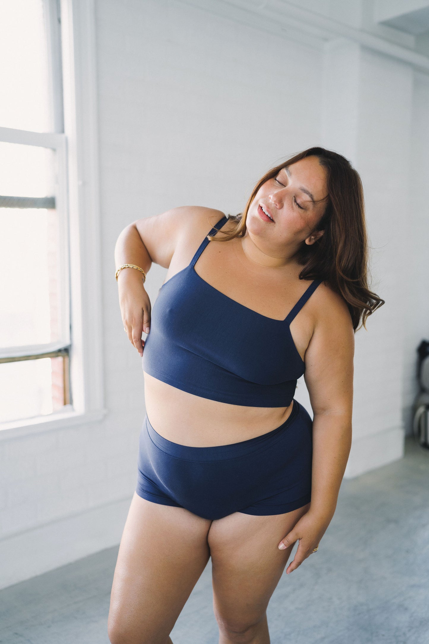 Navy | Model is wearing size 2XL