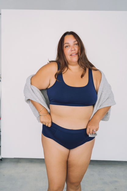 Navy | Model is wearing size 2XL