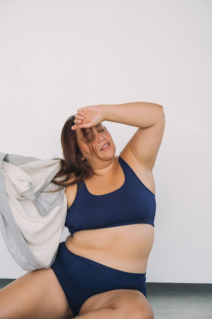 Navy | Model is wearing size 2XL