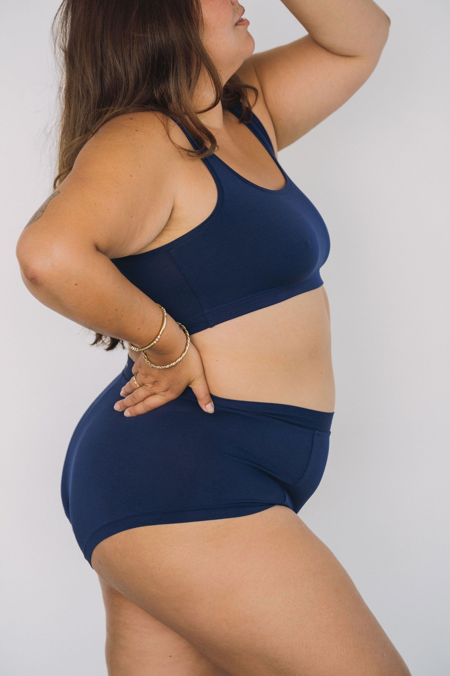 Navy | Model is wearing size 2XL