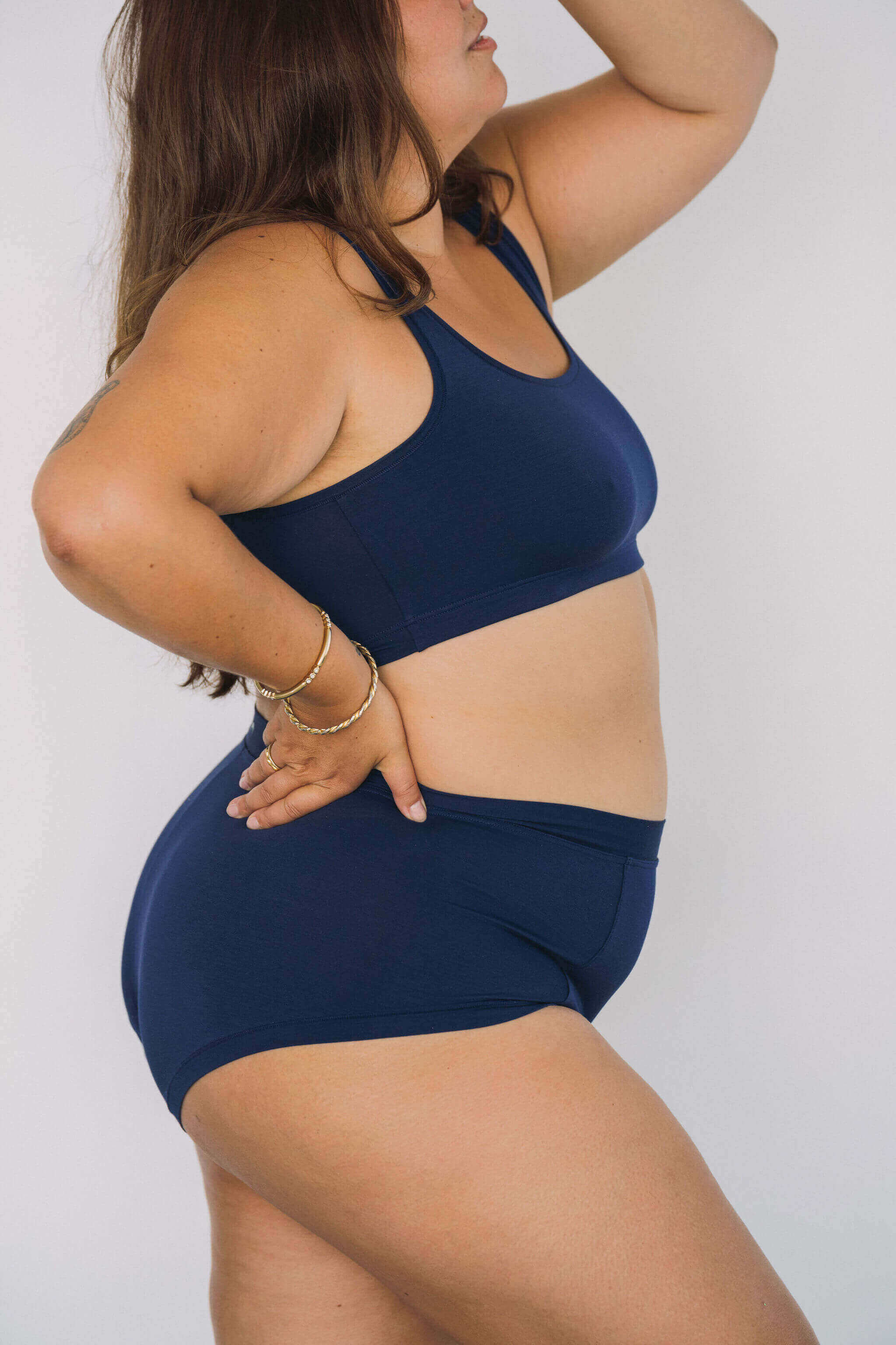Navy | Model is wearing size 2XL