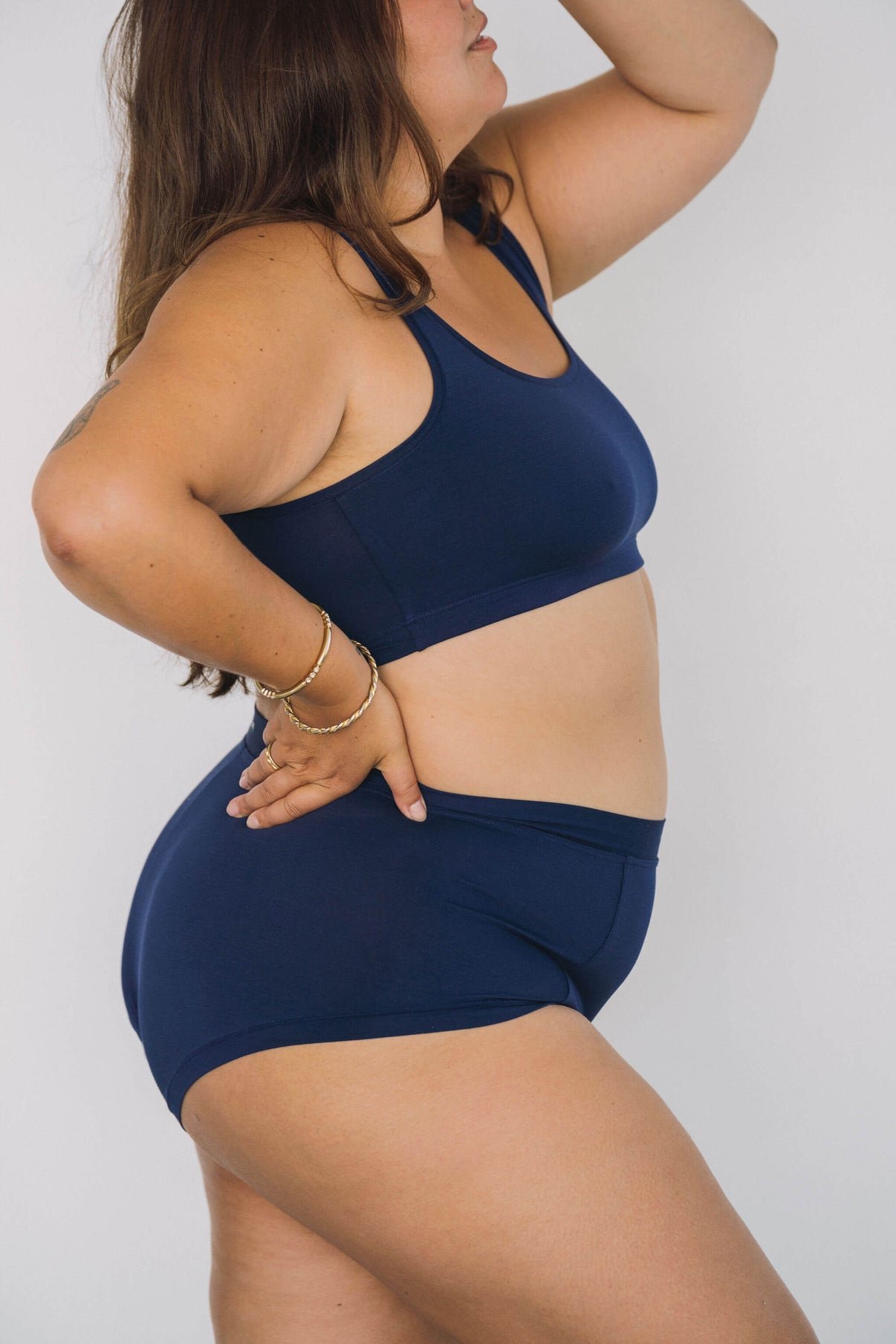 Navy | Model is wearing size 2XL