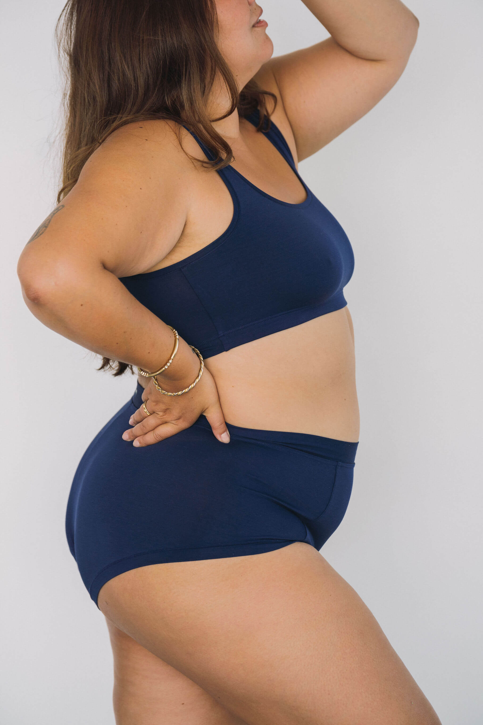 Navy | Model is wearing size 2XL