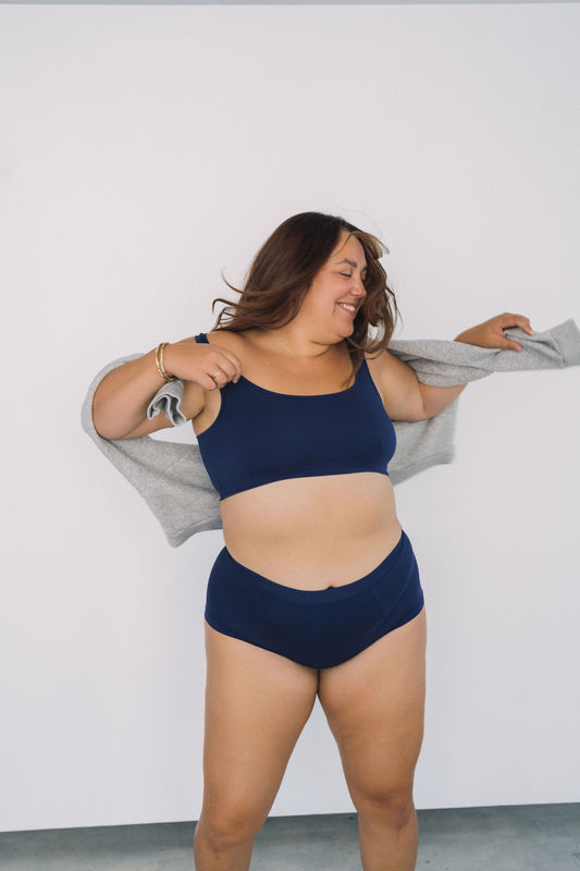 Navy | Model is wearing size 2XL