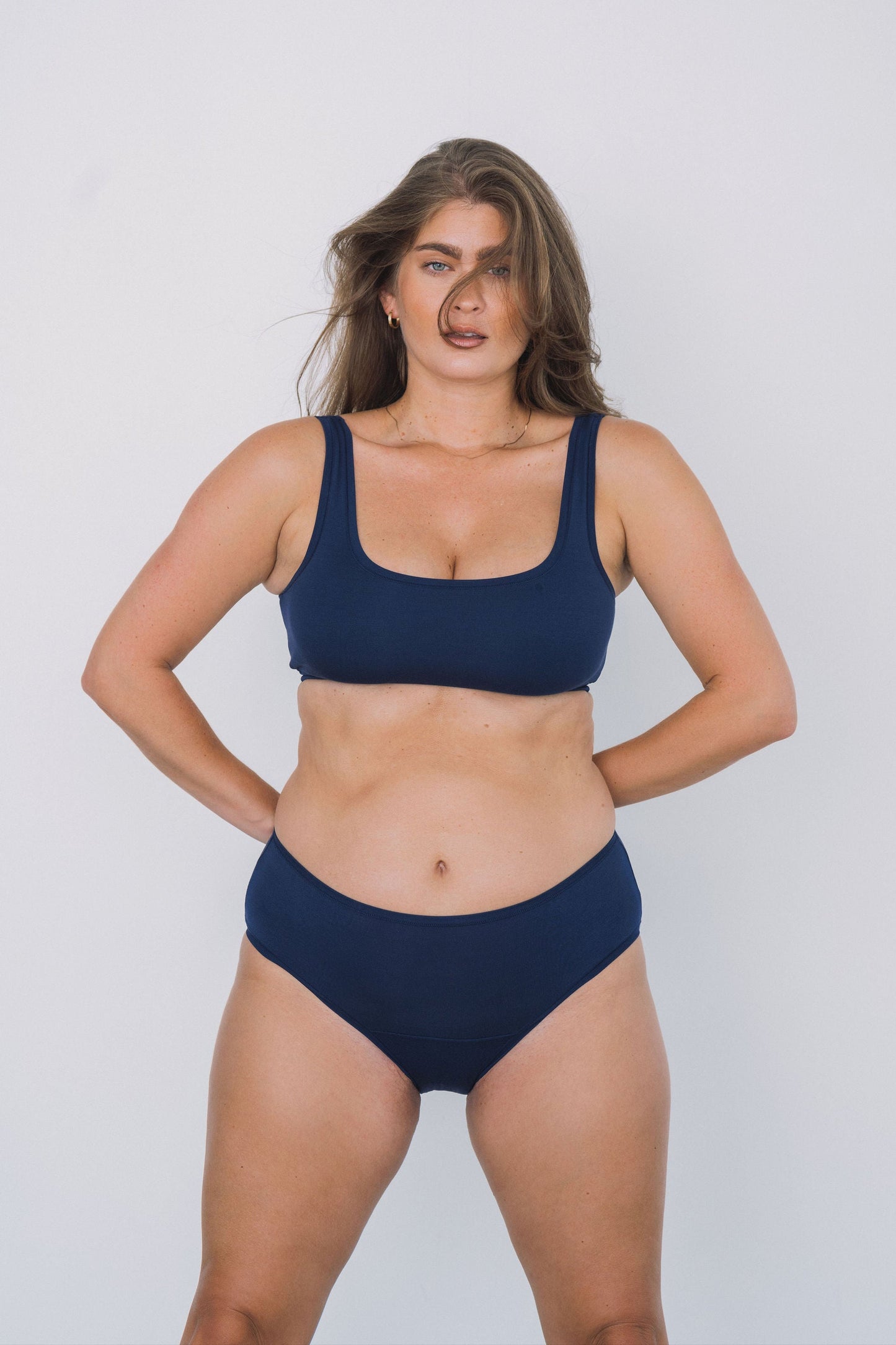 Navy | Model is wearing size M