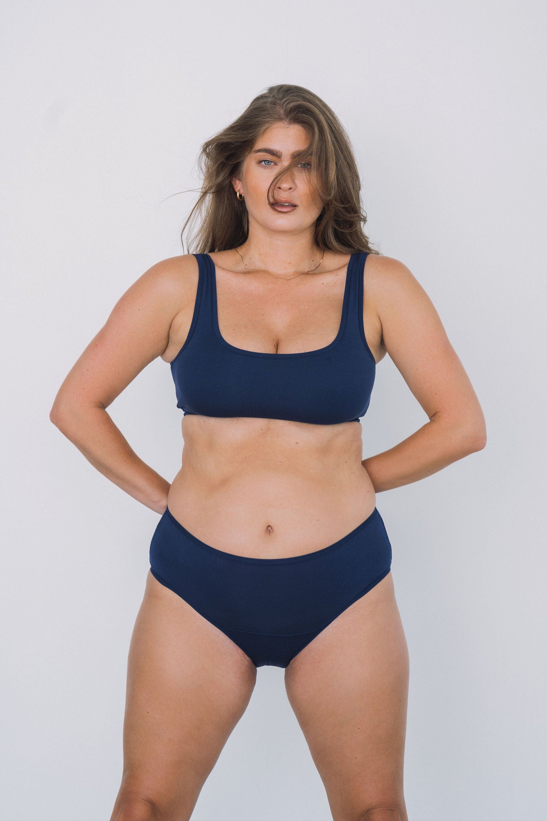 Navy | Model is wearing size M