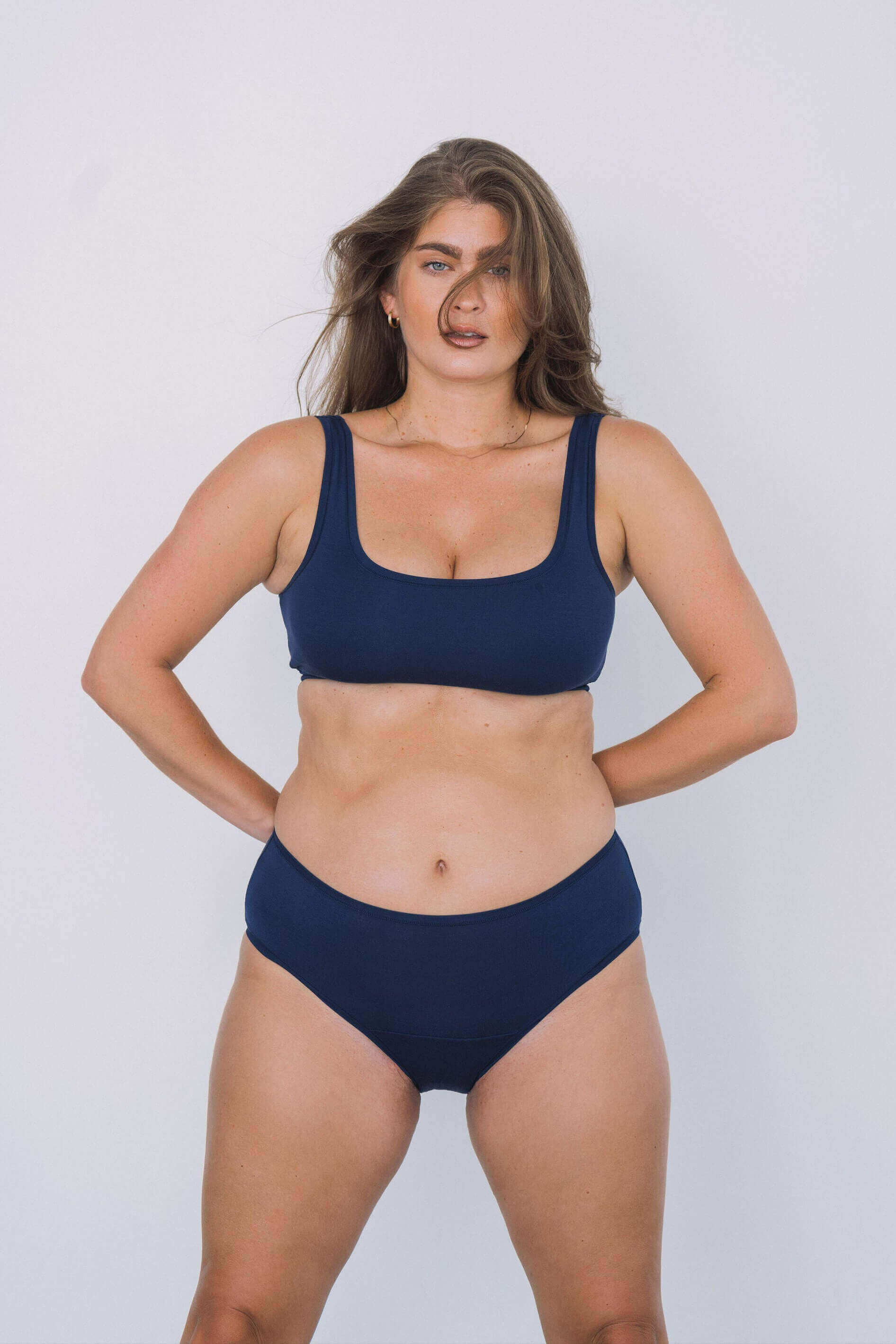 Navy | Model is wearing size M