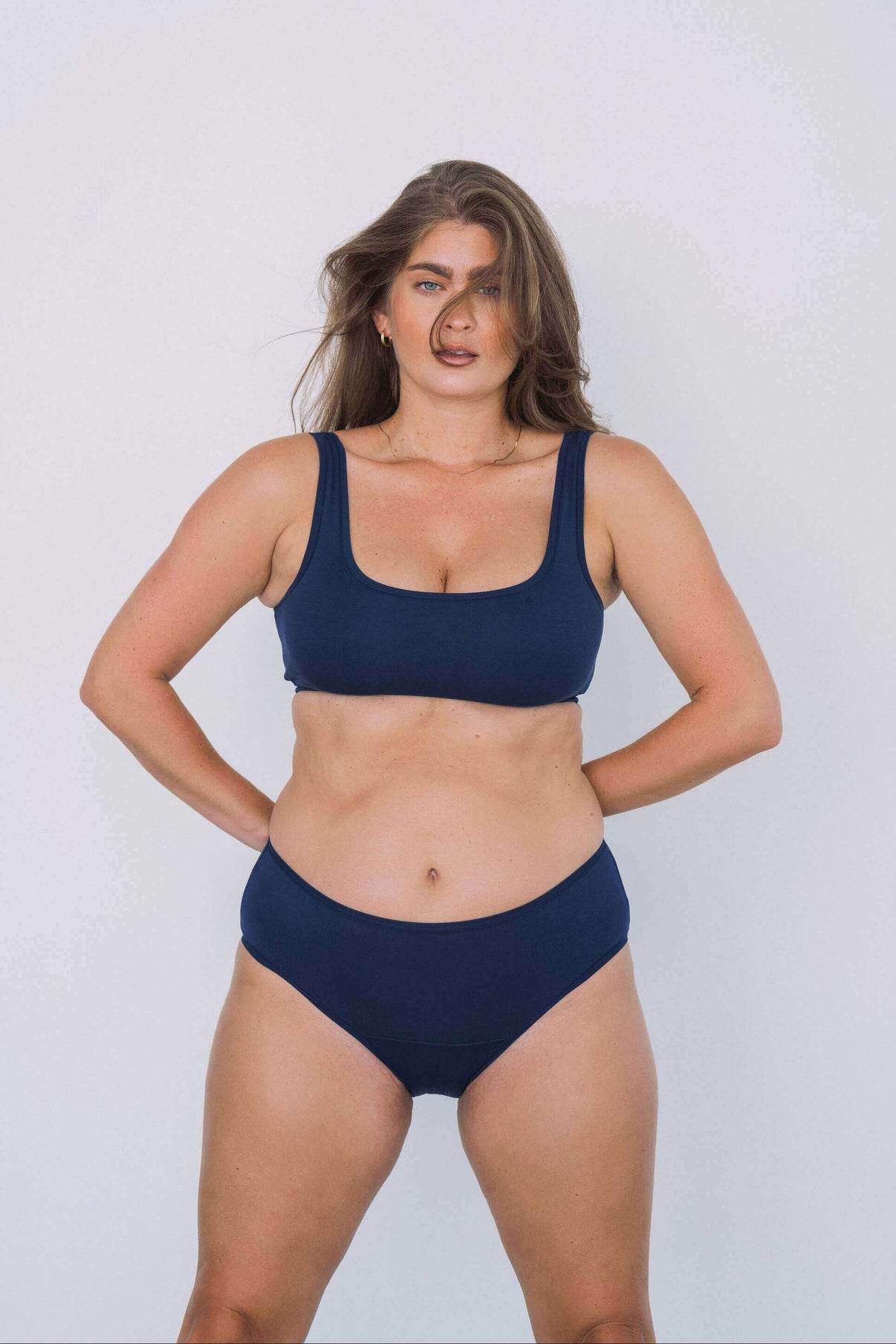 Navy | Model is wearing size M