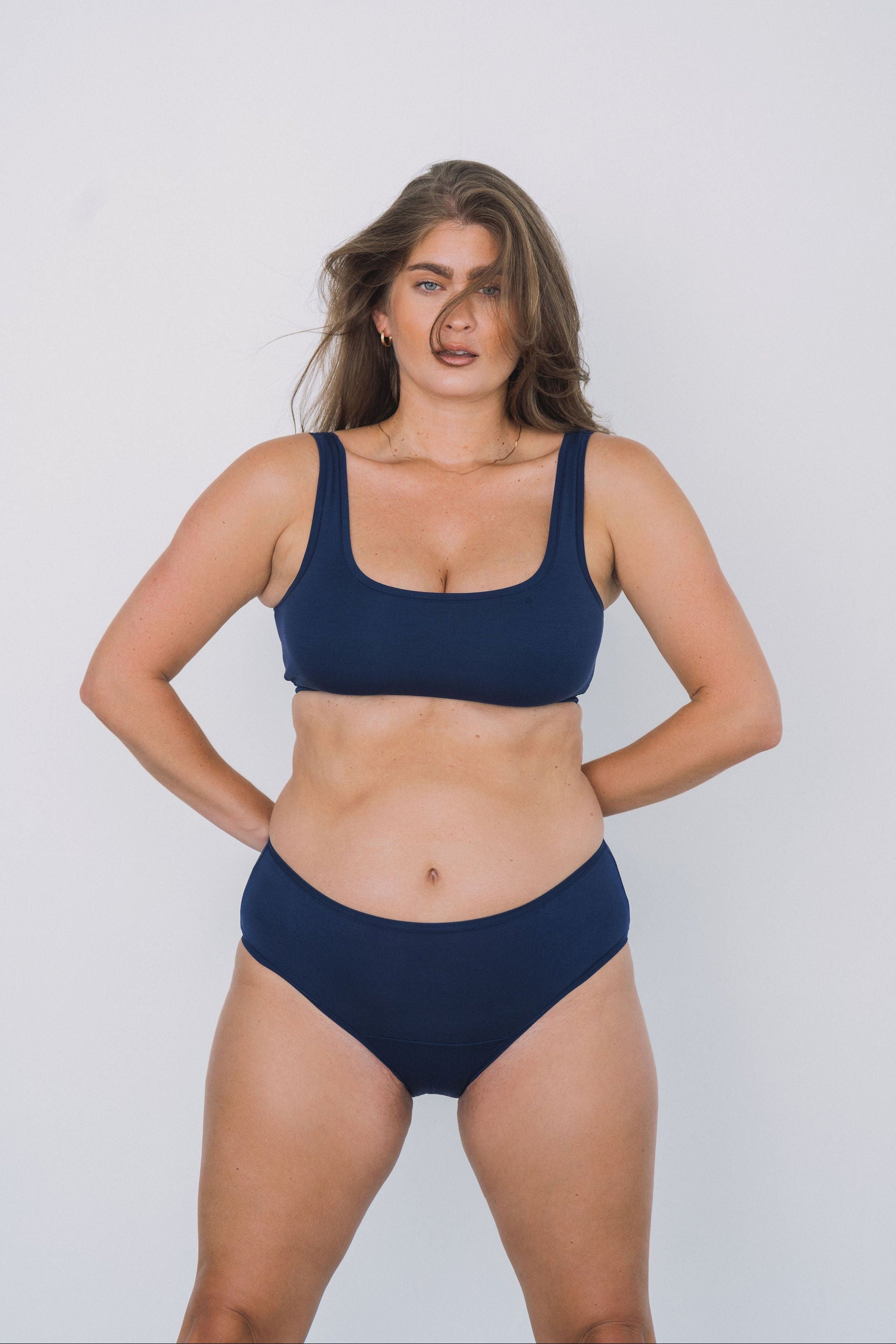 Navy | Model is wearing size M