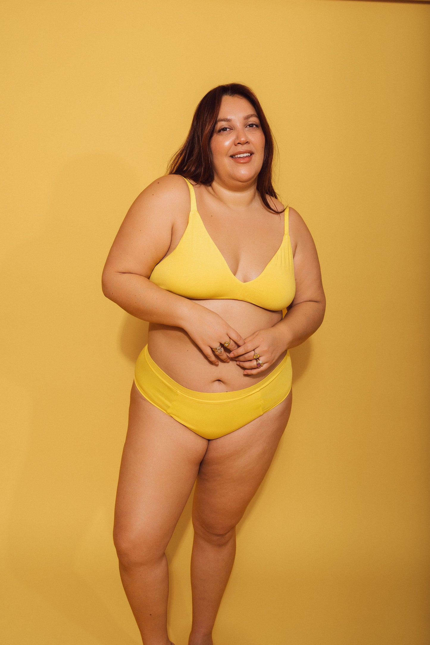 Yellow | Model is wearing size 2XL