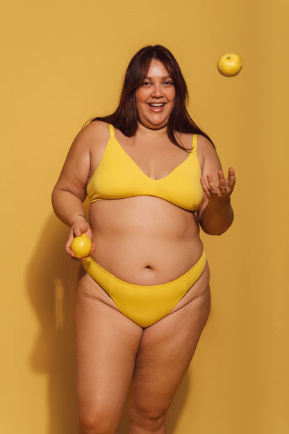 Yellow | Model is wearing size 2XL