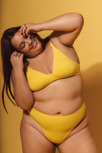 Yellow | Model is wearing size 2XL