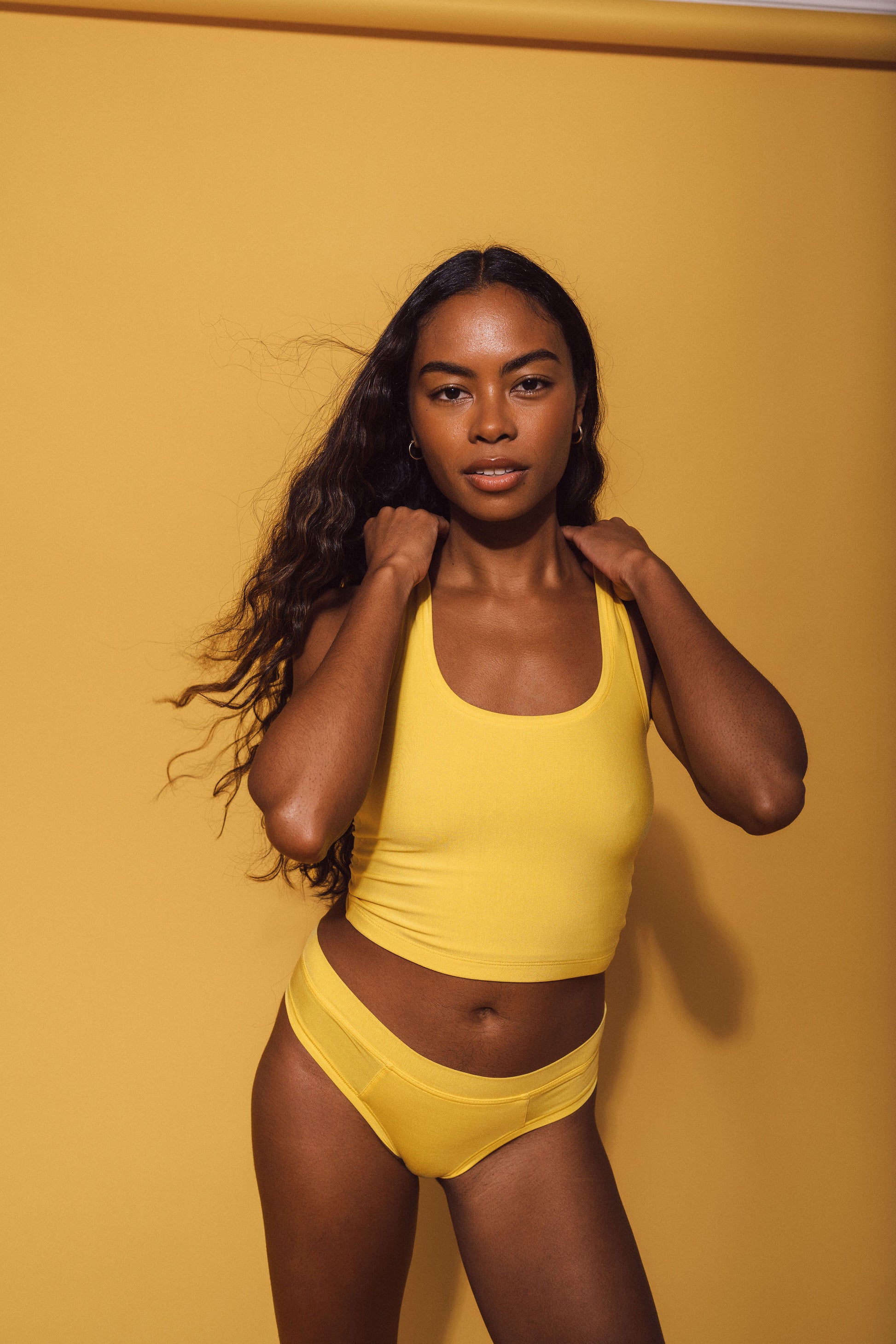 Yellow | Model is wearing size XS