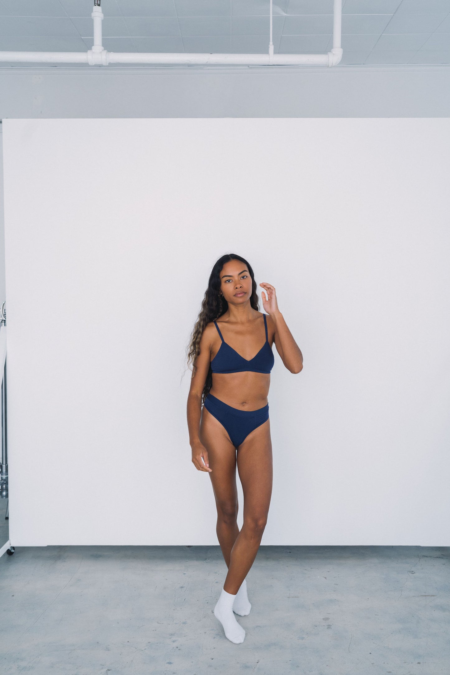 Navy | Model is wearing size XS