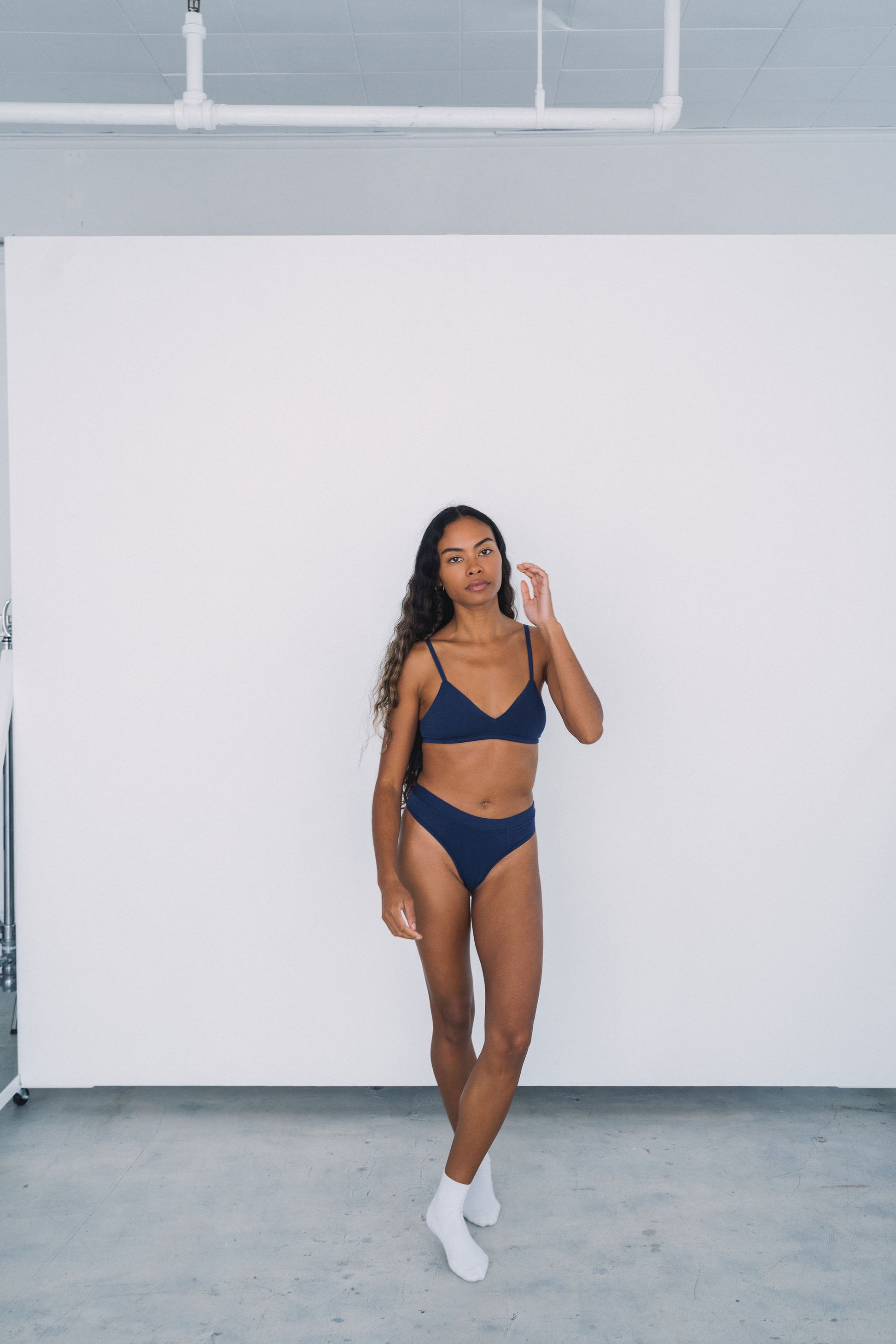 Navy | Model is wearing size XS