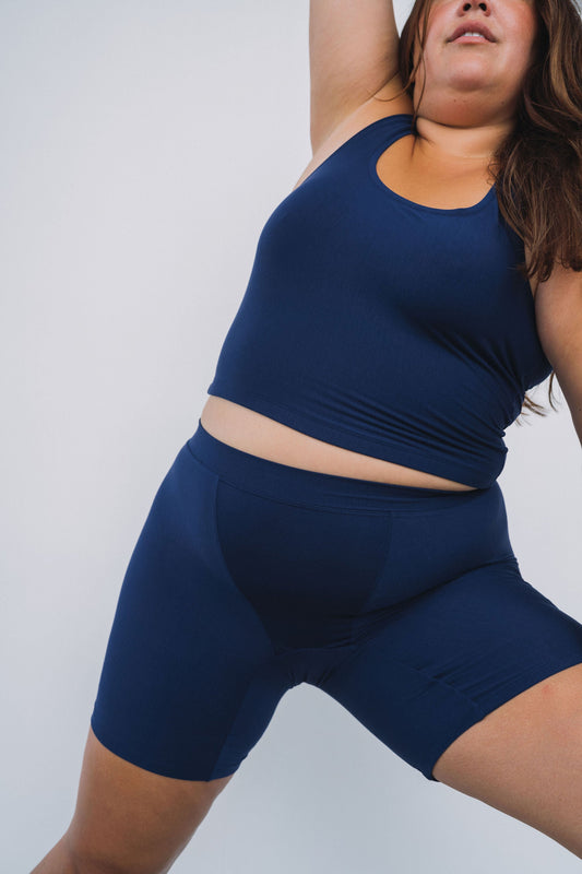 Navy | Model is wearing size 2XL
