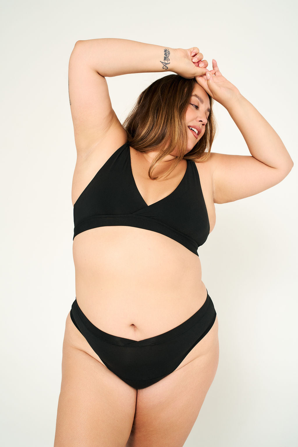 Black | Model is wearing size 2XL