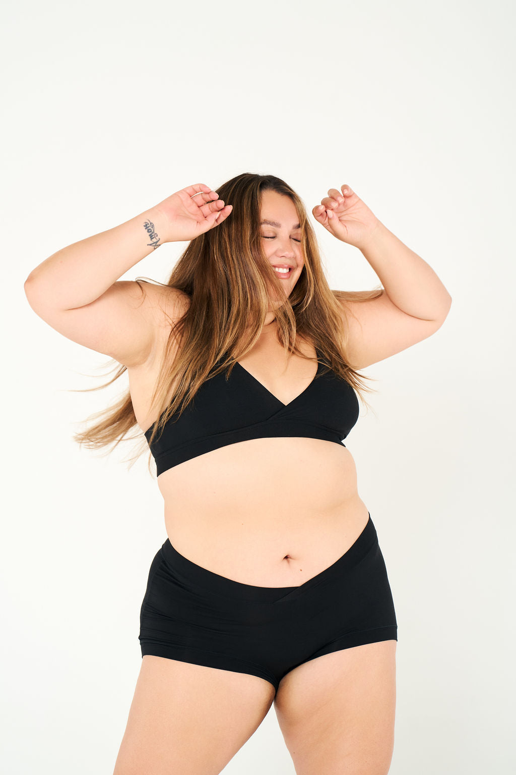 Black | Model is wearing size 2XL