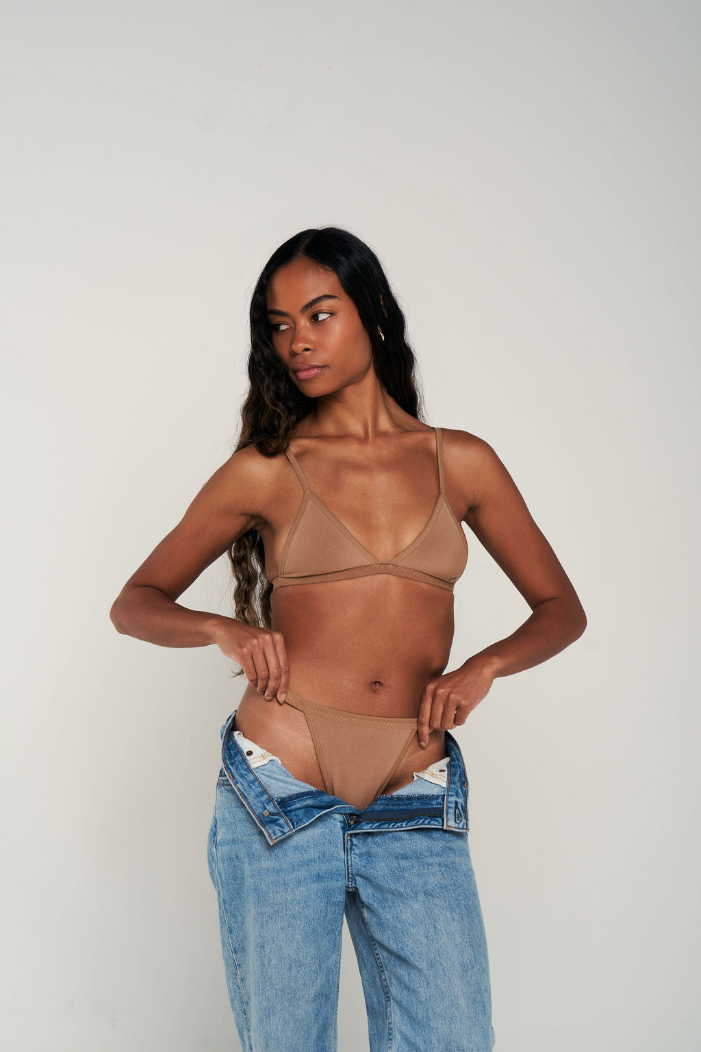 Tan | Model is wearing size XS