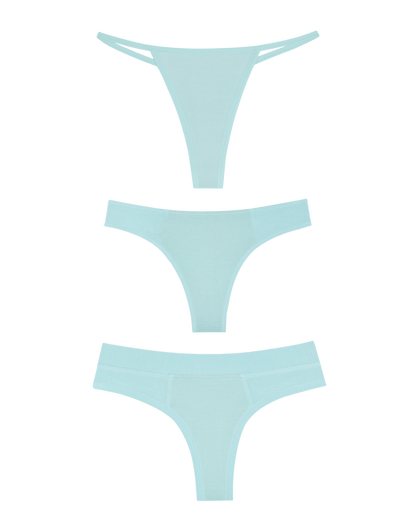 Plunge Mixed Thong 3-Pack