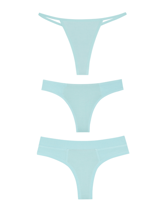 Plunge Mixed Thong 3-Pack
