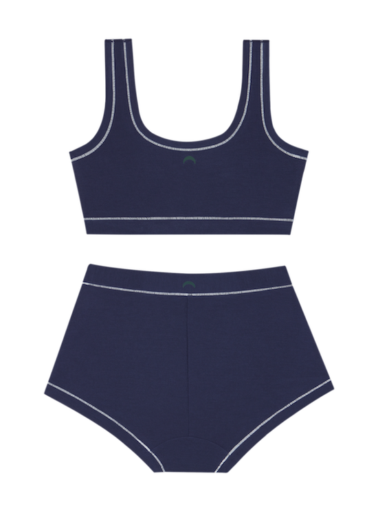 Navy / White