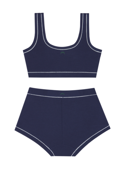 Navy / White