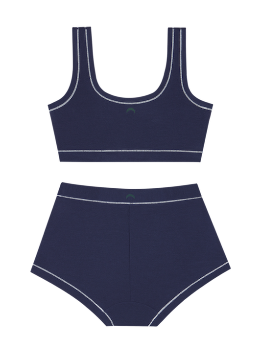 Navy / White