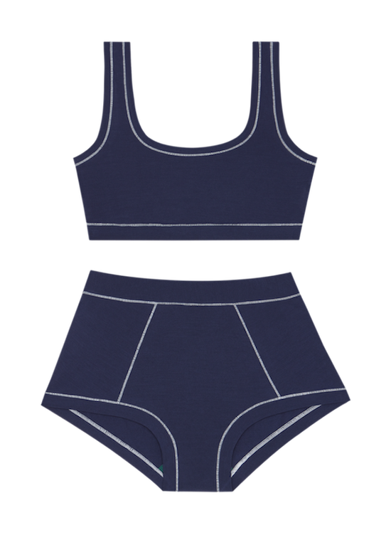 Navy / White