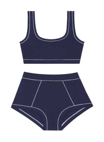 Navy / White